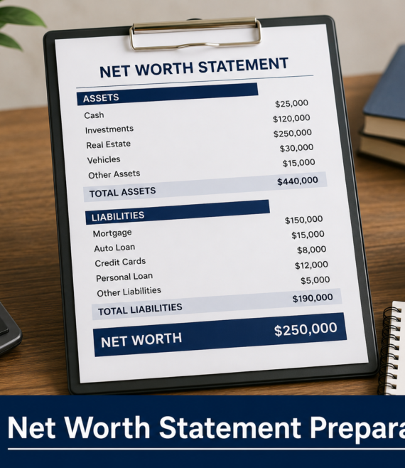 2. Net Worth Statement Preparation